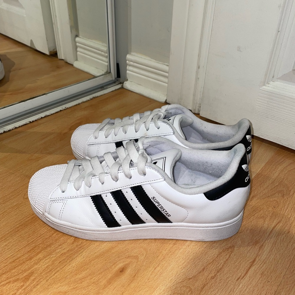 Adidas White and Black Superstar Sneakers